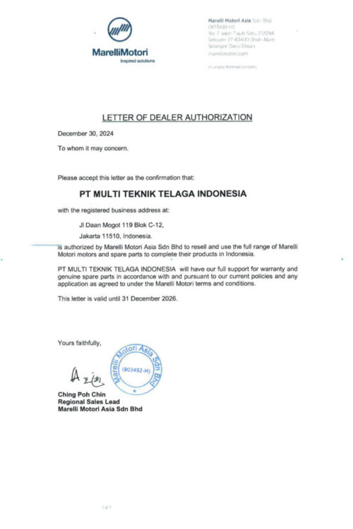 CERTIFICATE AGENT MARELLI MOTORI_page-0001